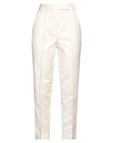 SIMONA CORSELLINI SIMONA CORSELLINI WOMAN PANTS CREAM SIZE 4 POLYESTER, VISCOSE 