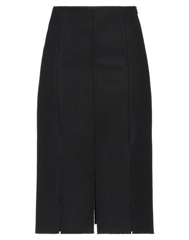 Erika Cavallini Woman Midi Skirt Black Size 8 Wool, Polyamide