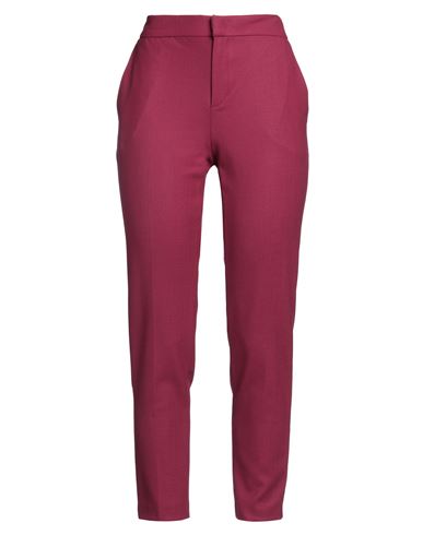 Twinset Woman Pants Garnet Size 4 Polyester, Wool, Elastane In Red