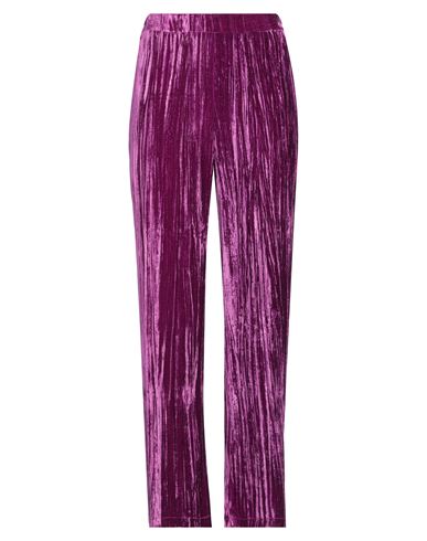 Shop Sleep No More Woman Pants Purple Size L Viscose, Silk