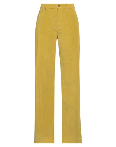 True Nyc Woman Pants Ocher Size 31 Cotton, Lyocell, Elastane In Yellow