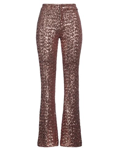 Bazar Deluxe Woman Pants Bronze Size 10 Polyester, Elastane In Brown