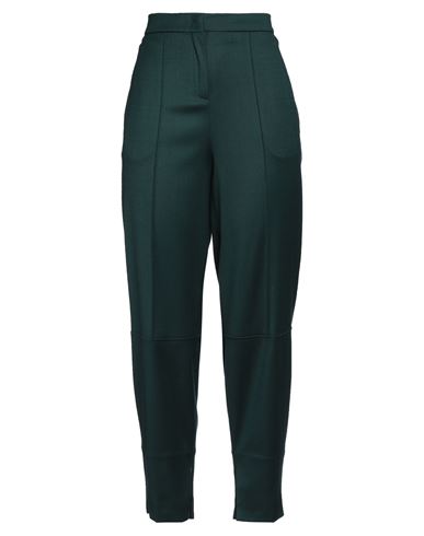 Semicouture Woman Pants Dark Green Size 8 Virgin Wool, Polyester, Viscose, Elastane