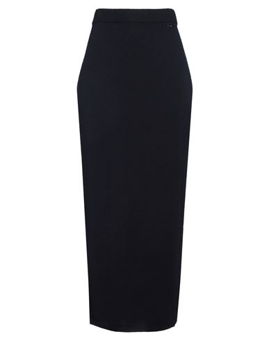 Kiton Woman Maxi Skirt Midnight Blue Size 8 Cashmere