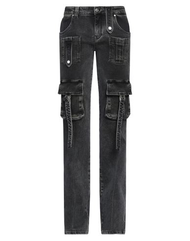 Blumarine Woman Jeans Grey Size 6 Cotton, Elastane, Polyester In Grey
