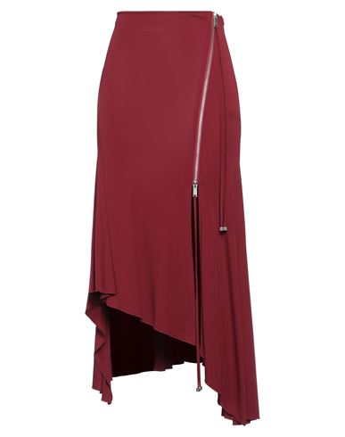 Blumarine Woman Midi Skirt Burgundy Size 8 Viscose In Red