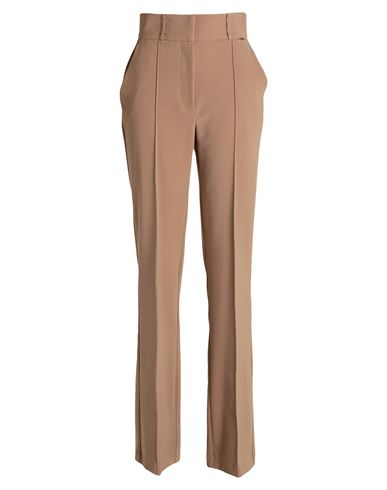 Elisabetta Franchi Woman Pants Camel Size 8 Polyester, Elastane In Brown