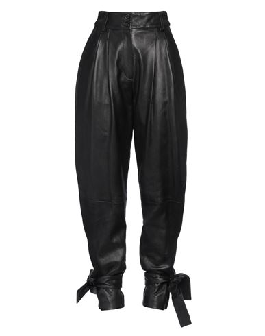 Shop Dolce & Gabbana Woman Pants Black Size 8 Lambskin