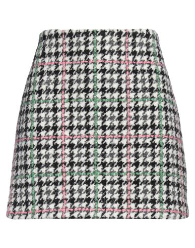 Shop Msgm Woman Mini Skirt Off White Size 8 Acrylic, Polyester, Wool, Alpaca Wool