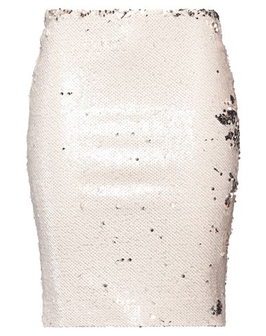 Atelier Legora Woman Mini Skirt Beige Size 6 Polyester, Polyamide In Metallic