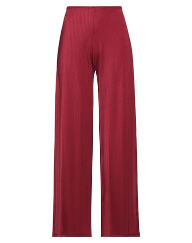 Shop Cotazur Woman Pants Burgundy Size S Polyamide, Elastane In Red