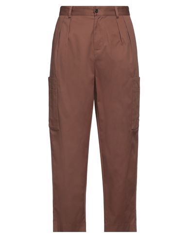 DANIELE ALESSANDRINI DANIELE ALESSANDRINI MAN PANTS BROWN SIZE 32 COTTON, ELASTANE 