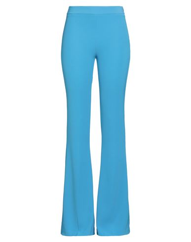 SIMONA CORSELLINI SIMONA CORSELLINI WOMAN PANTS AZURE SIZE 8 POLYESTER, ELASTANE 