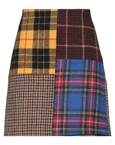Weekend Max Mara Woman Mini Skirt Ocher Size 8 Virgin Wool, Polyester In Multi