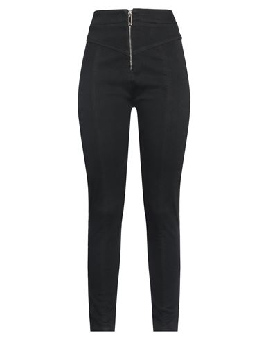 Shop Elisabetta Franchi Woman Jeans Black Size 30 Cotton, Elastomultiester, Elastane, Metal