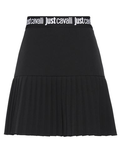 Just Cavalli Woman Mini Skirt Black Size 4 Polyester, Elastane In Black