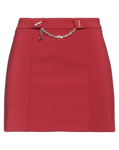 Shop Patrizia Pepe Woman Mini Skirt Brick Red Size 8 Polyester, Elastane