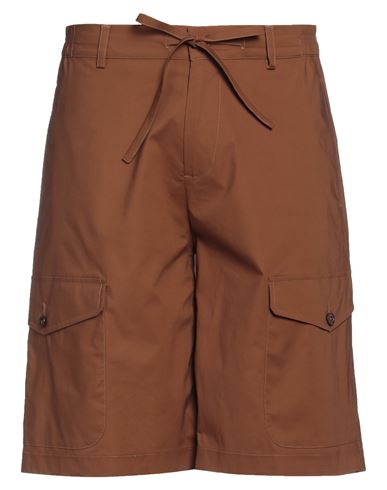 GREY DANIELE ALESSANDRINI GREY DANIELE ALESSANDRINI MAN SHORTS & BERMUDA SHORTS BROWN SIZE 30 COTTON, ELASTANE 
