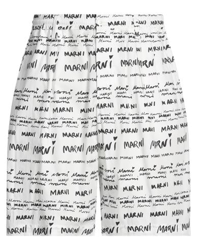 Shop Marni Man Shorts & Bermuda Shorts White Size 34 Cotton