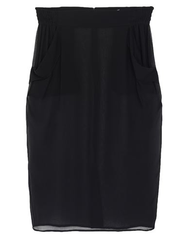 Saint Laurent Woman Midi Skirt Black Size 8 Silk