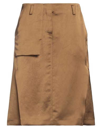 Shop Victoria Beckham Woman Midi Skirt Mustard Size 6 Polyester In Yellow