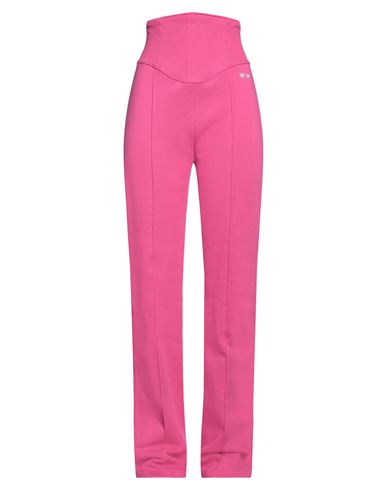 Shop Chiara Ferragni Woman Pants Fuchsia Size S Cotton, Elastane In Pink