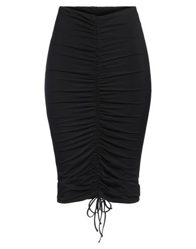 Shop Patrizia Pepe Woman Mini Skirt Black Size 3 Acetate, Polyamide, Elastane