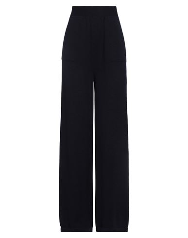 Msgm Woman Pants Midnight Blue Size M Wool, Cashmere In Black