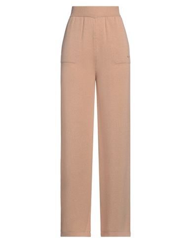 Msgm Woman Pants Camel Size M Wool, Cashmere In Neutral