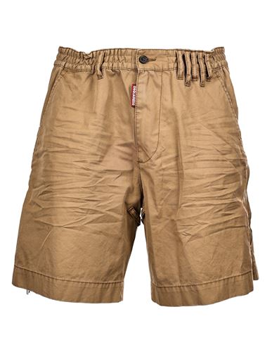 Shop Dsquared2 Shorts Man Shorts & Bermuda Shorts Beige Size 38 Cotton