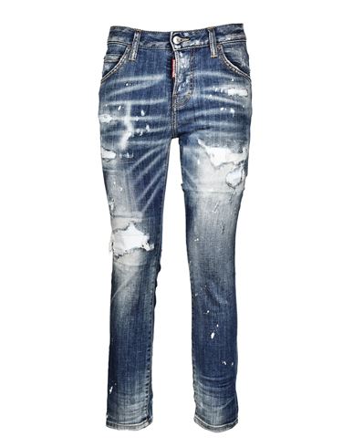 Shop Dsquared2 Jeans Woman Jeans Blue Size 8 Cotton