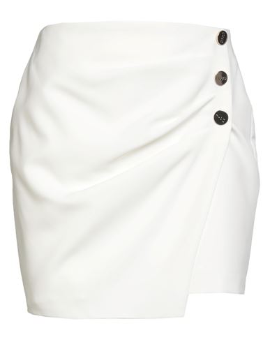 Liu •jo Woman Mini Skirt White Size 12 Polyester, Elastane In White