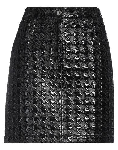 Shop Msgm Woman Mini Skirt Black Size 10 Polyester, Elastane, Polyurethane