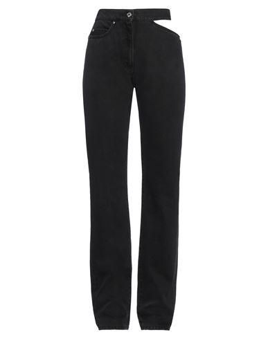 Msgm Woman Jeans Black Size 6 Cotton In Black