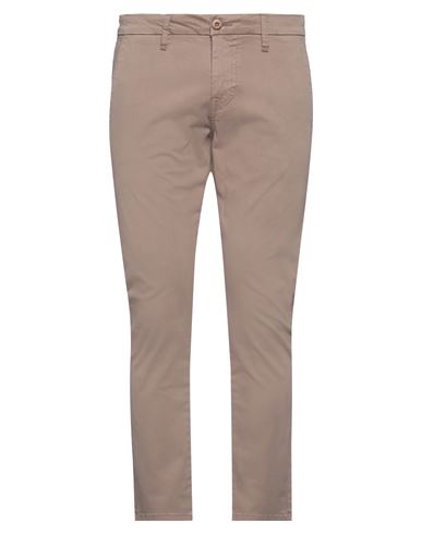 Shop Guess Man Pants Khaki Size 32w-30l Cotton, Elastane In Beige