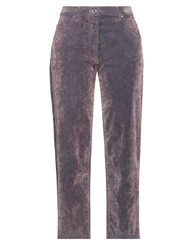 Shop Msgm Woman Jeans Mauve Size 6 Cotton, Elastane In Purple