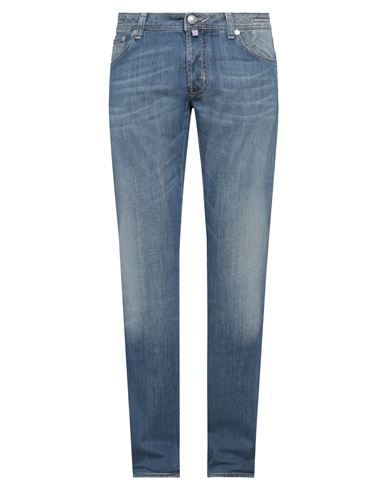 Shop Jacob Cohёn Man Jeans Blue Size 30 Cotton, Elastane