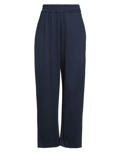 Meimeij Woman Pants Navy Size 0 Viscose, Polyamide, Elastane, Acetate In Blue