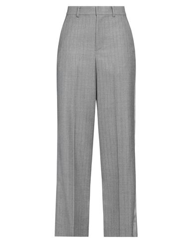 Shop Sacai Woman Pants Grey Size 2 Wool