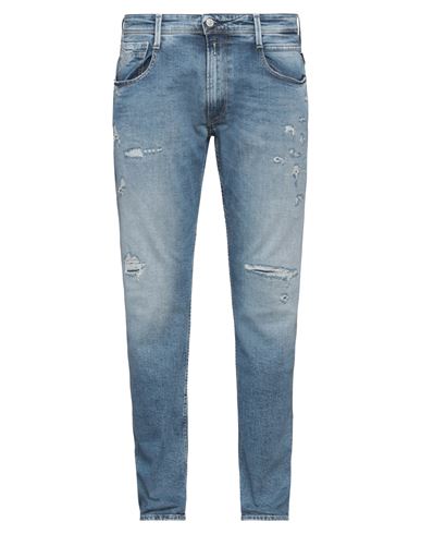 Shop Replay Man Jeans Blue Size 32w-32l Cotton, Elastane