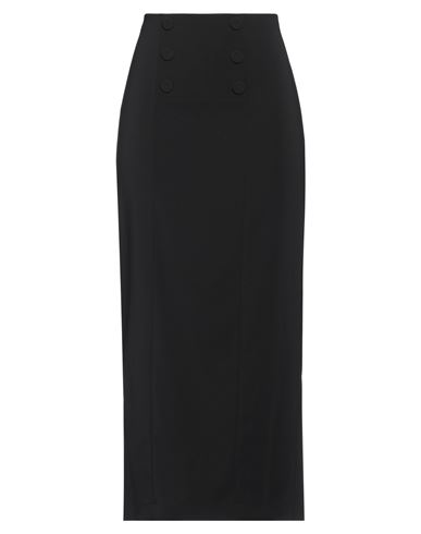Patrizia Pepe Woman Midi Skirt Black Size 10 Polyester, Elastane