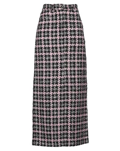Shop Msgm Woman Maxi Skirt Black Size 6 Synthetic Fibers, Cotton, Wool, Metallic Fiber
