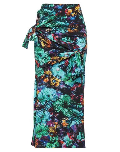 Shop Msgm Woman Maxi Skirt Turquoise Size 4 Polyester, Elastane In Blue