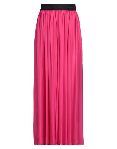 Shop Msgm Woman Midi Skirt Fuchsia Size 4 Viscose In Pink