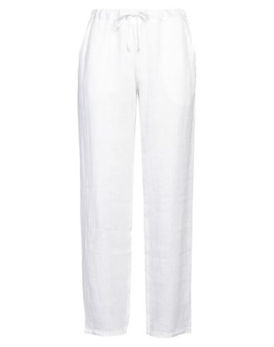 Rossopuro Woman Pants White Size S Linen