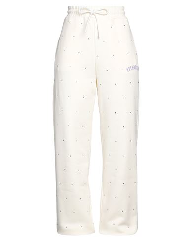 Shop Msgm Woman Pants Ivory Size S Cotton In White