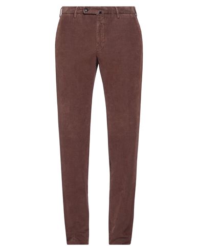 Incotex Man Pants Dark Brown Size 40 Cotton, Elastane In Brown