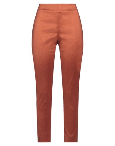 Rossopuro Woman Pants Tan Size M Polyester, Nylon, Elastane In Brown