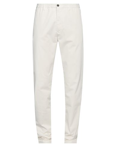 Incotex Man Pants Ivory Size 34 Cotton, Elastane In White