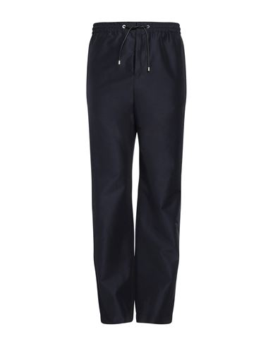 Loewe Man Pants Navy Blue Size 36 Wool, Polyamide, Calfskin, Lambskin In Black